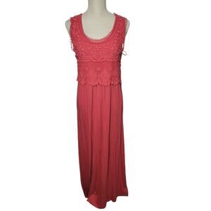 Design History Women's Pink Sleeveless Maxi Dress Size L